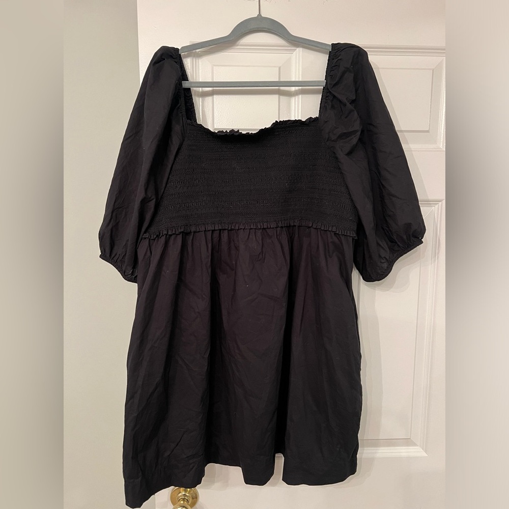 Puff sleeve mini babydoll dress